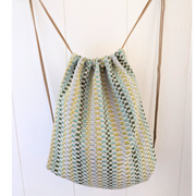 Thick Woven Drawstring Sling Backpack